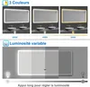 Miroir Bluetooth 140x80 cm, Tricolore + Horloge + Voir les images du produit 4