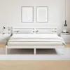 vidaXL Rám postele Biela 225,5 x 185,5 x 69,5 cm Masívne Náhľad obrázku produktu 4