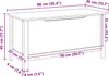 vidaXL Boîte de rangement HILL, couleur miel, 90 x 40 x 45 Voir les images du produit 8