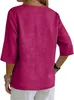ASKSA - Chemisier en mousseline pour femme, manches 3/4, Voir les images du produit 4