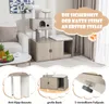 COSTWAY Kratzbaum mit Katzenklo und Höhle, 2-in-1 Produktbild-Vorschau 7