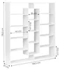 Moderno scaffale a colonna con 14 ripiani, bianco, Anteprima dell’immagine prodotto 7