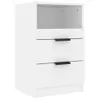 vidaXL Tables de chevet 2 pcs. Blanc Bois composite - Voir les images du produit 4