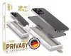 A product box for a privacy screen protector with an application guide and a smartphone. Produktbild-Vorschau