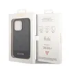 A product box for a Guess phone case, with the case visible inside one compartment and product information on the other. Voir les images du produit