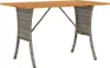 vidaXL Gartensofa 3-Sitzer mit Kissen & Tisch Grau Poly Produktbild-Vorschau 6