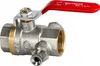 Kugelhahn 3/4" mit Entleerung Hebelgriff Messing Produktbild-Vorschau 4