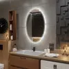 Elliptisch Badezimmerspiegel mit LED-Beleuchtung und Produktbild-Vorschau 2