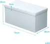 Intirilife Faltbare Sitzbank 78x38x38 cm in OPALIN WEISS - Produktbild-Vorschau 2