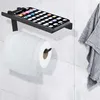 Uchwyt na papier toaletowy z półką na telefon czarny Podgląd zdjęcia produktu 8