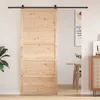 Porte de grange Nature 100 x 2,5 x 208 cm en pin massif Voir les images du produit 2
