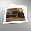 Poster - Poster ohne Rahmen - Motorrad Motor - 40x40 cm - Produktbild-Vorschau 3