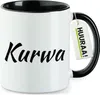 Huuraa Kaffeetasse Kurwa Polnisch 330ml Schwarz Keramik Produktbild-Vorschau 1