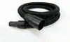 A black corrugated hose with two adapters on a white background. Anteprima dell’immagine prodotto