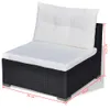 vidaXL 5-tlg. Garten-Lounge-Set mit Auflagen Poly Rattan Produktbild-Vorschau 8