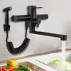 Küchenarmatur, Wandmontage, 360° drehbar, mit Brause, 3 Produktbild-Vorschau 4