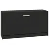 Schuhbank Schwarz 80x24x45 cm Holzwerkstoff Produktbild-Vorschau 1