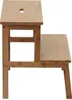 Stołek HWC-B87, stołek drewniany, bambusowy 43x47x38cm Podgląd zdjęcia produktu 3