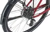 A close-up view of the rear wheel and drivetrain of a bicycle. Produktbild-Vorschau
