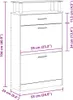 vidaXL Scarpiera nera 63x24x104 cm Materiale a base di Anteprima dell’immagine prodotto 8