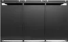 A front view of a three-door trash bin enclosure. Produktbild-Vorschau