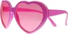 Lunettes de soleil coeur plastique 14x13x6cm rose Voir les images du produit 2