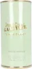 A light green cylindrical perfume bottle with gold text. Voir les images du produit