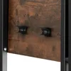 A close-up view of two black metal brackets attached to a wooden surface. Náhled obrázku produktu