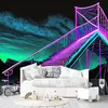 Vlies fototapete Neon-Treppe Futuristische Abstraktion Produktbild-Vorschau 2