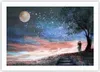 Poster - Poster ohne Rahmen - Himmel Mond Liebhaber - 70x50 Produktbild-Vorschau 1
