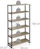 Scaffale da terra Relaxdays Industrial, libreria alta, Anteprima dell’immagine prodotto 4