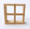 Fenster aus Lindenholz, naturbelassen. 65x65 mm. Zum Produktbild-Vorschau 2