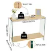 WISFOR Table console avec 2 étagères, table d'entrée, table Voir les images du produit 5