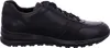 A side view of a black leather sneaker. Produktbild-Vorschau
