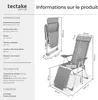 2 chaises de jardin pliantes en aluminium avec appui-tête Voir les images du produit 6
