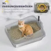Nerezová kočičí toaletní miska s naběračkou, vysoké boky, Náhled obrázku produktu 5