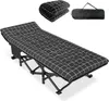 Lit de camping pliable avec matelas et poches latérales, Voir les images du produit 2