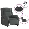 A dark gray fabric massage chair with inset diagrams showing its features. Anteprima dell’immagine prodotto