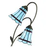 Clayre & Eef Tiffany Tischlampe 61 cm Blau Braun Polyresin Produktbild-Vorschau 2
