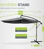 Juskys Ampelschirm Brazil 350 cm mit UV-Schutz, Kurbel & Produktbild-Vorschau 5