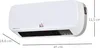 HOMCOM Wandheater, 2000W, keramisch, met afstandsbediening Productafbeelding-voorbeeld 3