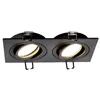 A black square recessed spotlight with two adjustable circular light fixtures. Anteprima dell’immagine prodotto