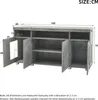 Merax Hochglanz Sideboard 140 cm mit LED, Produktbild-Vorschau 7