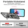 A product image showcasing a phone case with a kickstand and camera protection, with comparative marketing images below. Produktbild-Vorschau