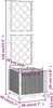 vidaXL Fioriera con traliccio Marrone 40x40x136 cm PP Anteprima dell’immagine prodotto 8