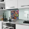 Küchenrückwand Spritzschutz Glas mit Motiv Farbige Spiralen Produktbild-Vorschau 2