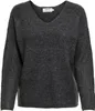 ONLY ONLCAMILLA V-NECK L/S PULLOVER KNT Dark Grey Melange S Produktbild-Vorschau 5