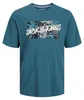 Jack & Jones Hawaii Shape Kurzarm-t-shirt Blau M Mann Blau Produktbild-Vorschau 1