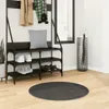 vidaXL Teppich IZA Kurzflor Skandi-Stil Anthrazit Ø 80 cm Produktbild-Vorschau 2