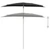 A black half-umbrella is shown on a white background, with a faded image of the umbrella in a lower position to indicate adjustability. Anteprima dell’immagine prodotto